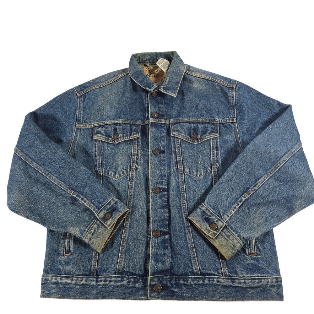 Levi Strauss Signature Mens XL Blue Denim Standard Trucker Jacket LL-1056